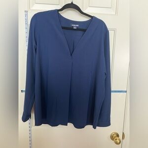 Lands’ End Long sleeve top, navy blue, Medium